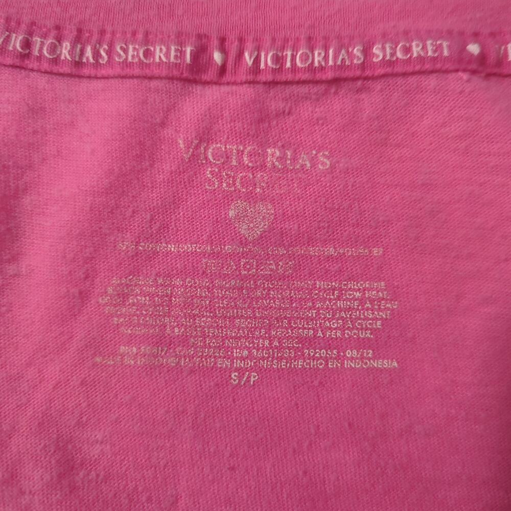 Victoria's Secret Pink Burnout Scoop Neck Tee Small Y2K Coquette Baby Tee - Picture 2 of 3